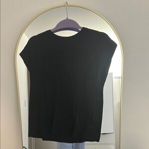 Classic Black Women's Top with Open Arm
